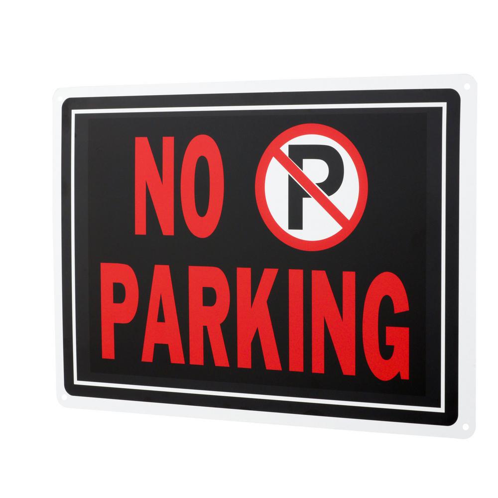 6 Pack 12x12 Aluminum No Parking Print Picture Parking Car Lot Work Zone Street Road Notice Signs Commercial Metal S