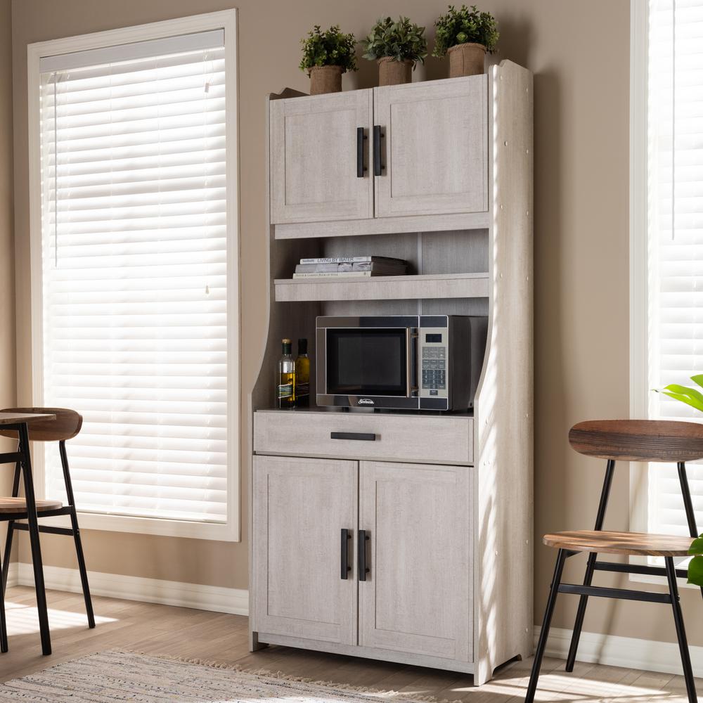 Baxton Studio Portia White Washed China Cabinet With Baxton Studio Portia White Washed China Cabinet With