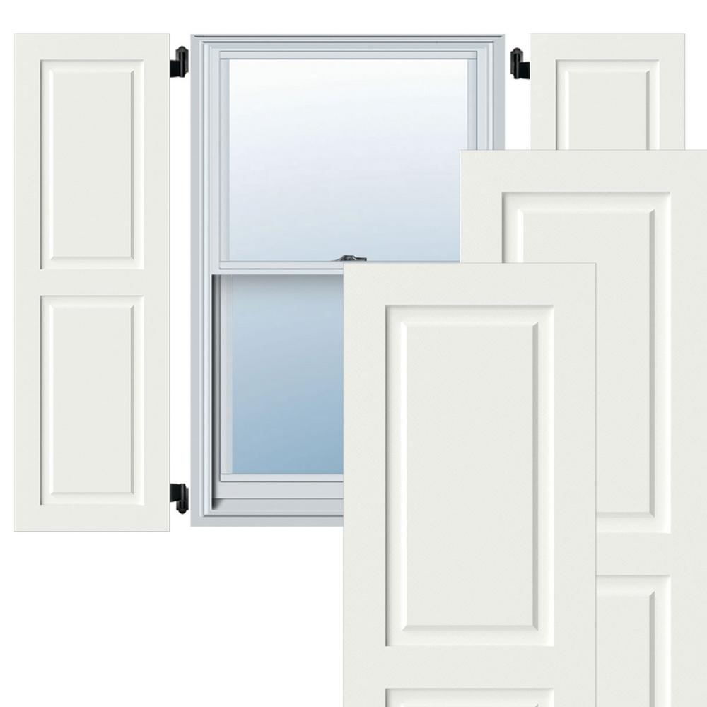 Grey 14 x 62 Builders Choice Vinyl Open Louver Window Shutters Per Pair w//Shutter Spikes /& Screws