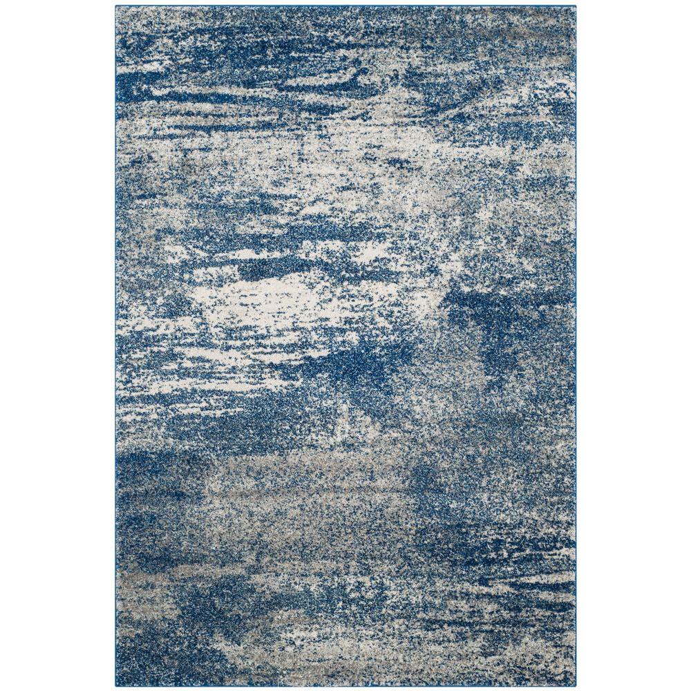 Blue Solid Grant 5 X 8 Area Rugs The Home Depot Evoke Navy Ivory 5 Ft 1 In X 7 6