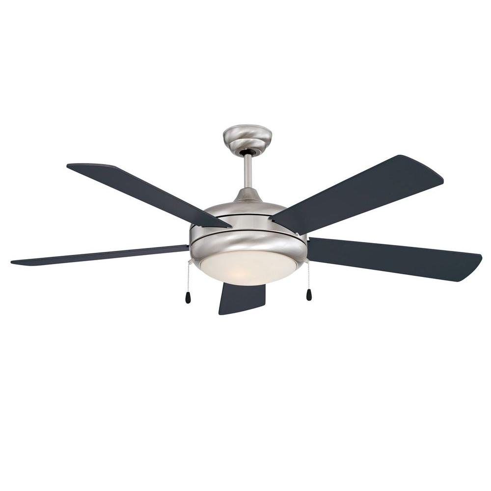 Radionic Hi Tech Neptune 52 In Stainless Steel Ceiling Fan With Light Kit And 5 Blades