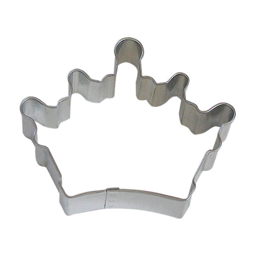 CybrTrayd 12-Piece Crown Queen 3.5 in. Tinplated Steel Cookie Cutter & Recipe