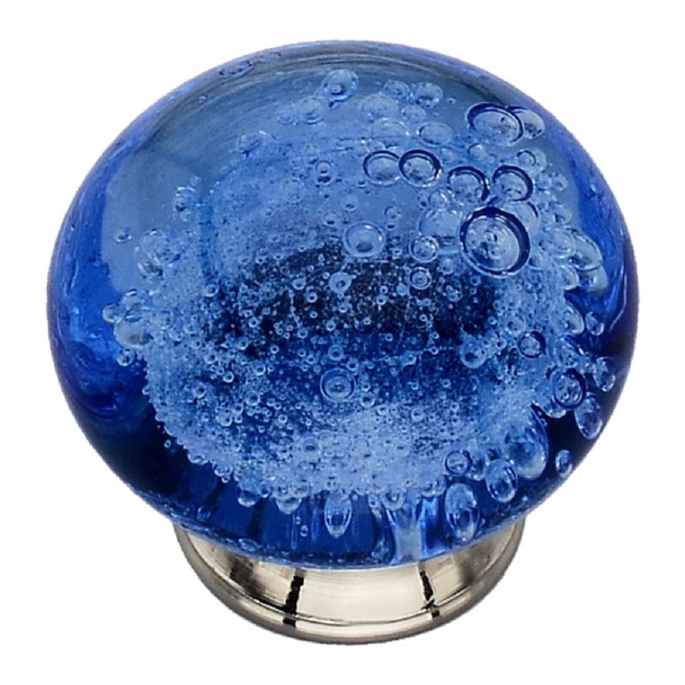 blue glass cabinet knobs and pulls