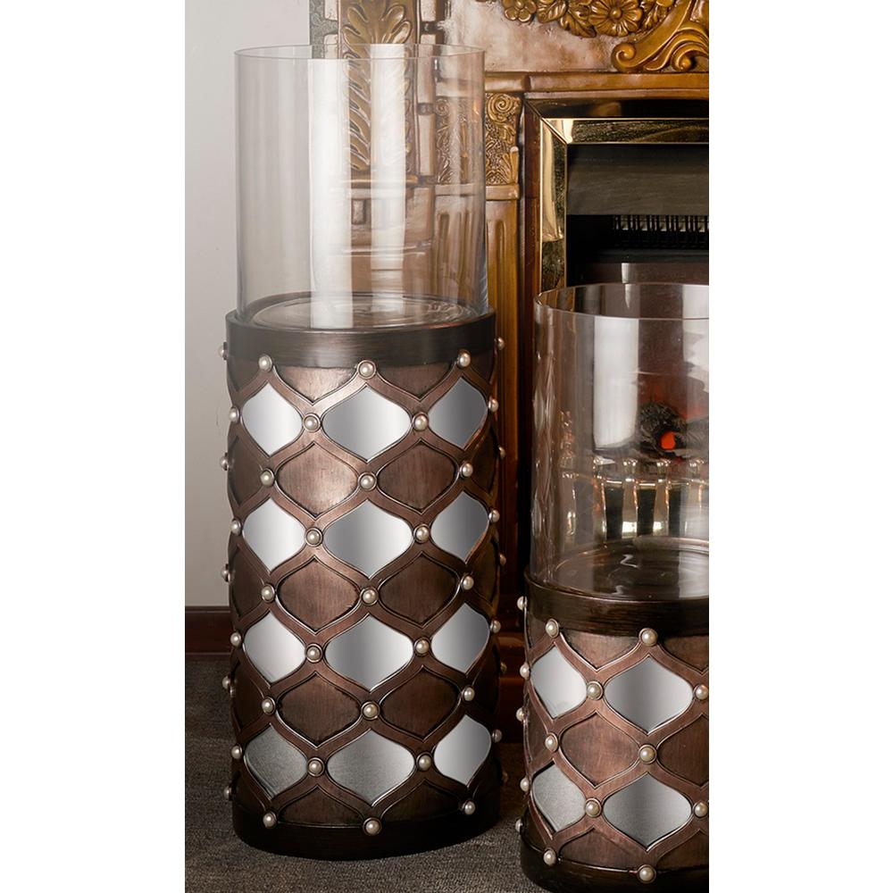 31 In Arabesque Mirror Floor Candle Holder