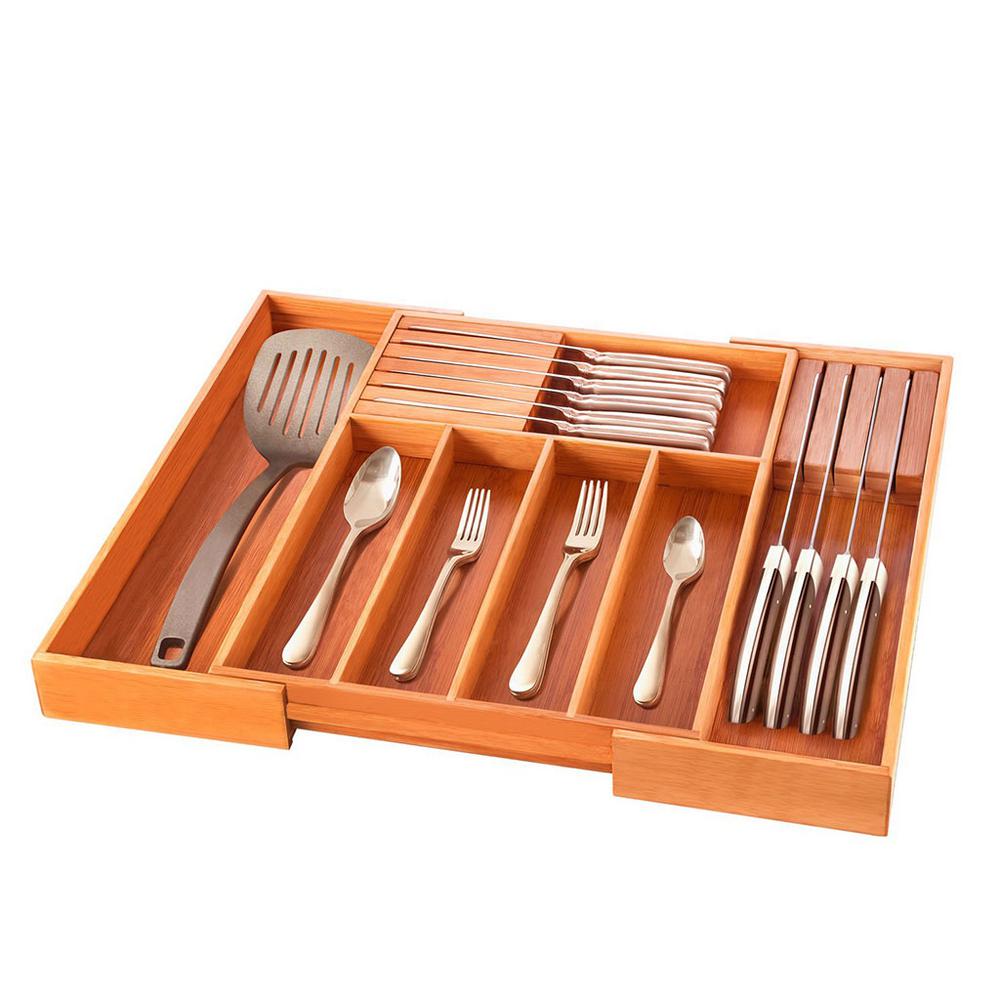 Bamboo Kitchenware Dividers Kitchen Storage Organization