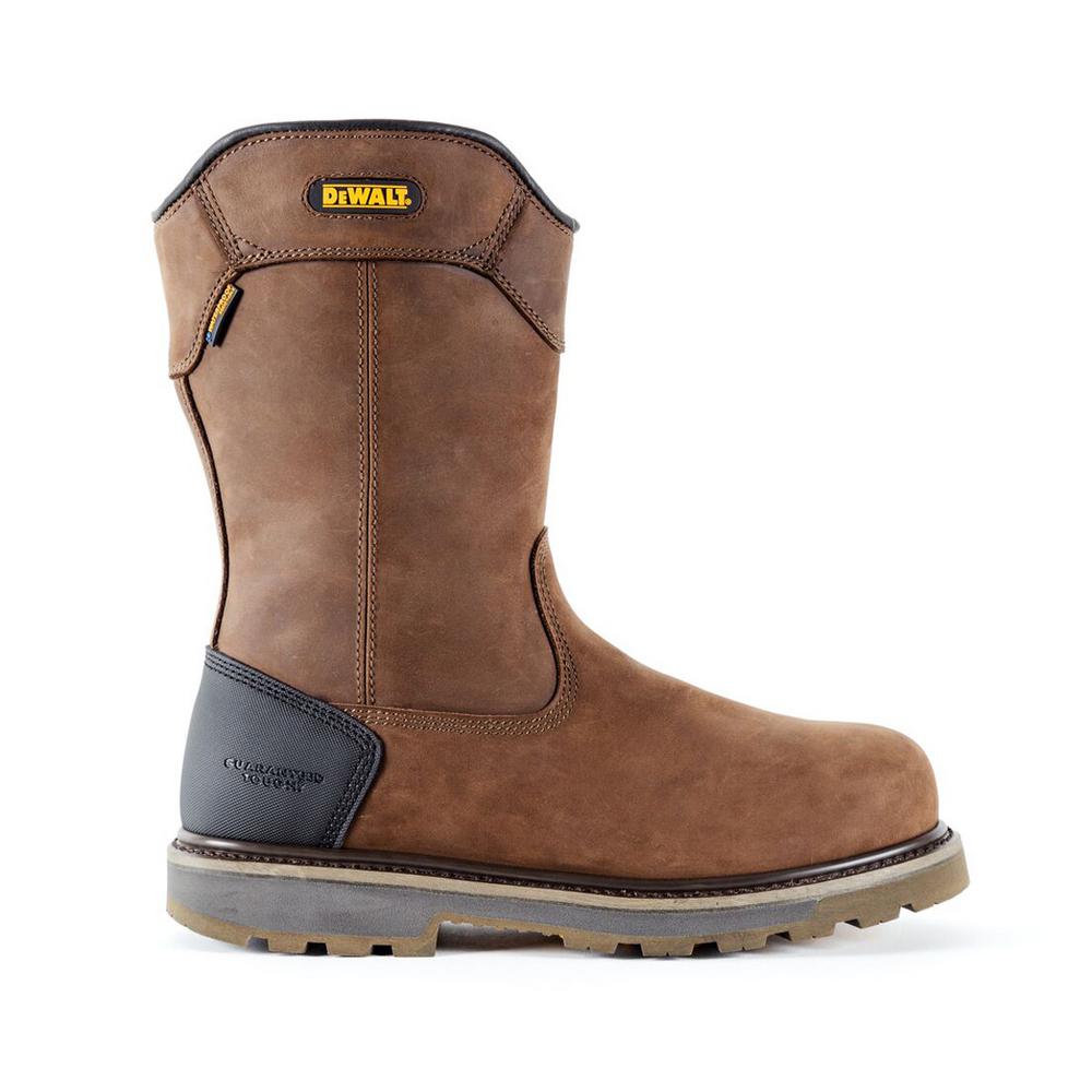 DEWALT Tungsten Pull-On Men's Dark Brown Leather Puncture Resistant ...