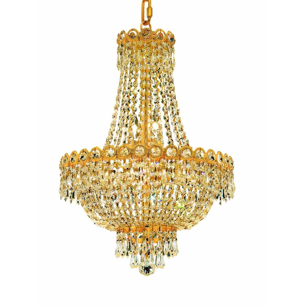 Elegant Lighting 8Light Gold Chandelier with Clear CrystalEL1900D16G