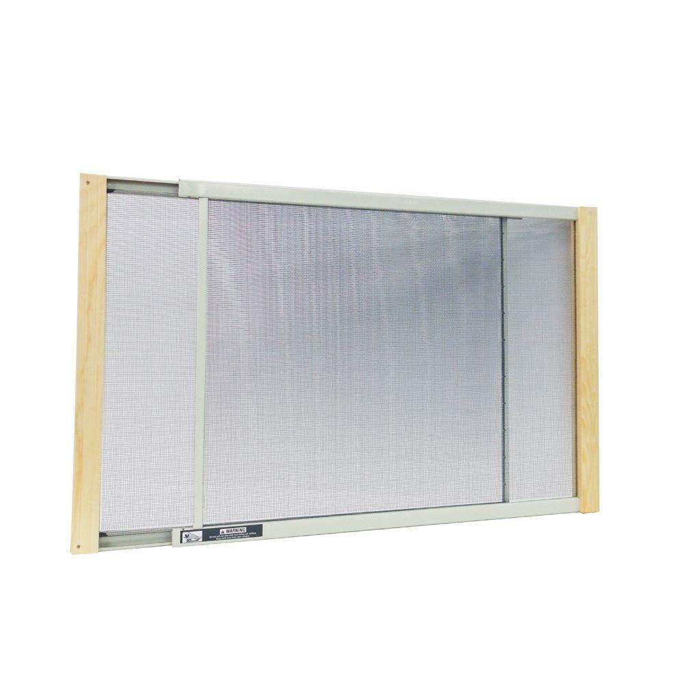 W B Marvin 45 in. x 24 in. Adjustable Wood Frame Screen