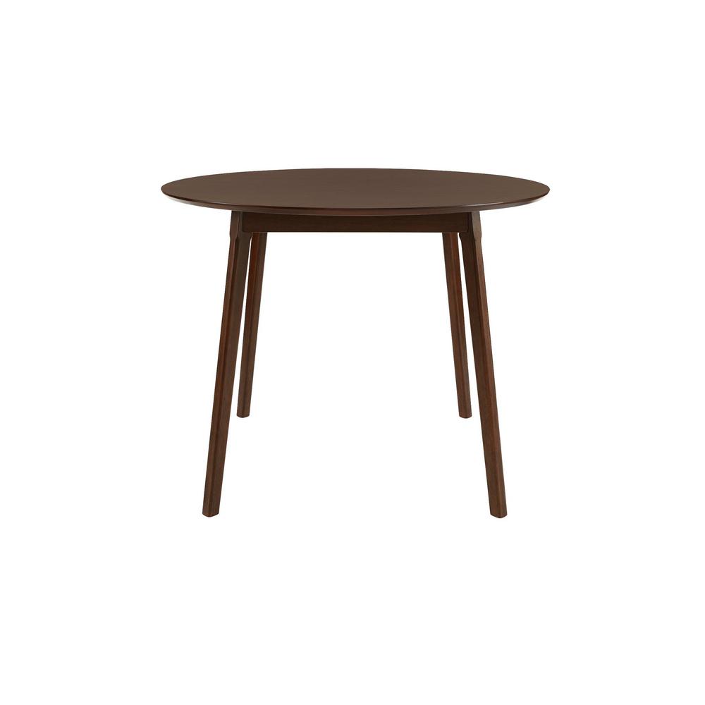 Saskia Sable Brown Wood Round Dining Table for 4 (42 in. L x 30 in. H)