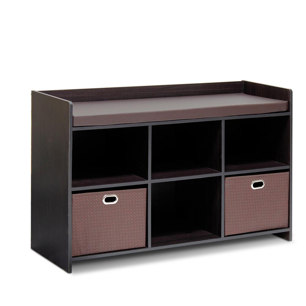 Furinno Econ Storage Bench With Cushion 13138ex Ex Br The Home Depot