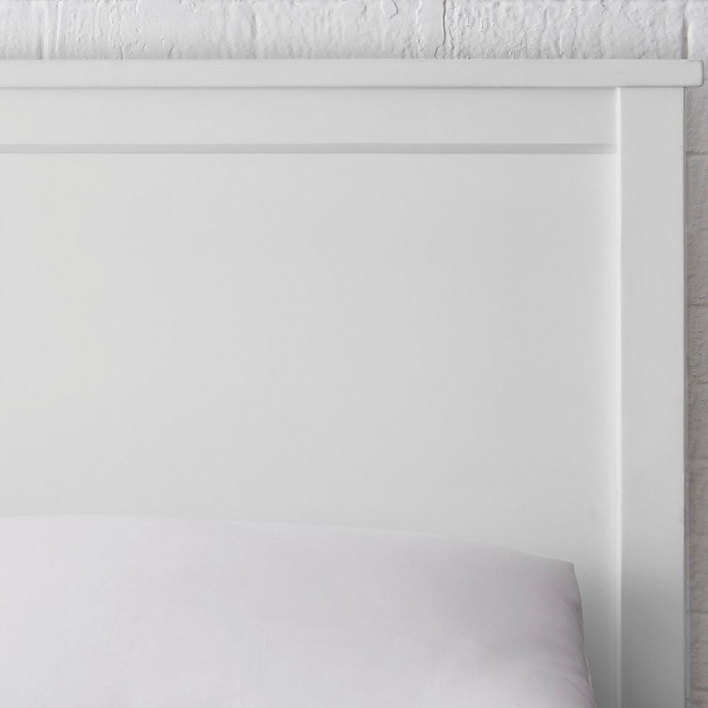 StyleWell Granbury White Wood King Panel Bed (77.17 in. W x 48 in. H