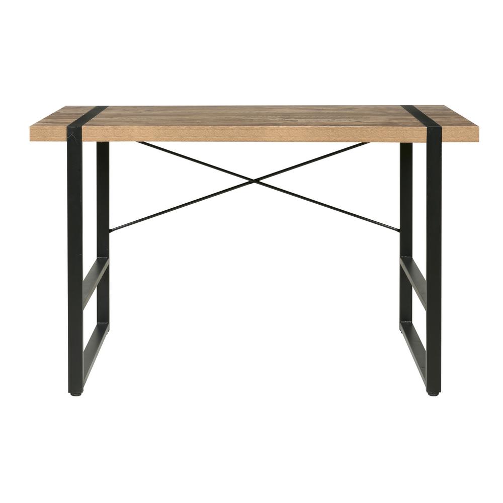 Onespace 47 In Rectangular Brown Black Writing Desk With Open Storage 50 Jn22dsk The Home Depot