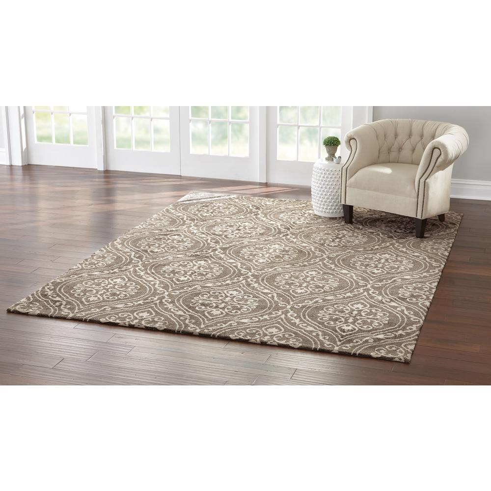 Home Decorators Collection Arden Mocha 5 Ft X 8 Jacquard Area Rug