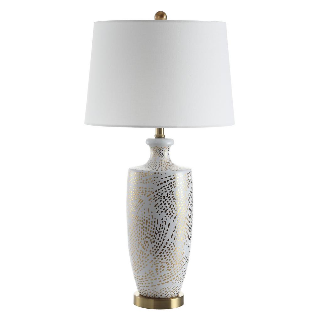 Safavieh Linnea 29.5 in. White/Gold Table Lamp-TBL4103A - The Home Depot