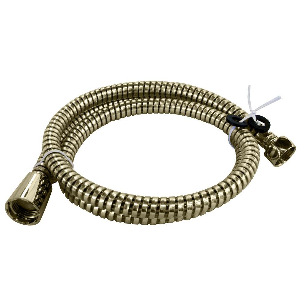 Westbrass 72 in. Plastic Hand Shower Hose and Washers, Polished BrassD355PPB The Home Depot
