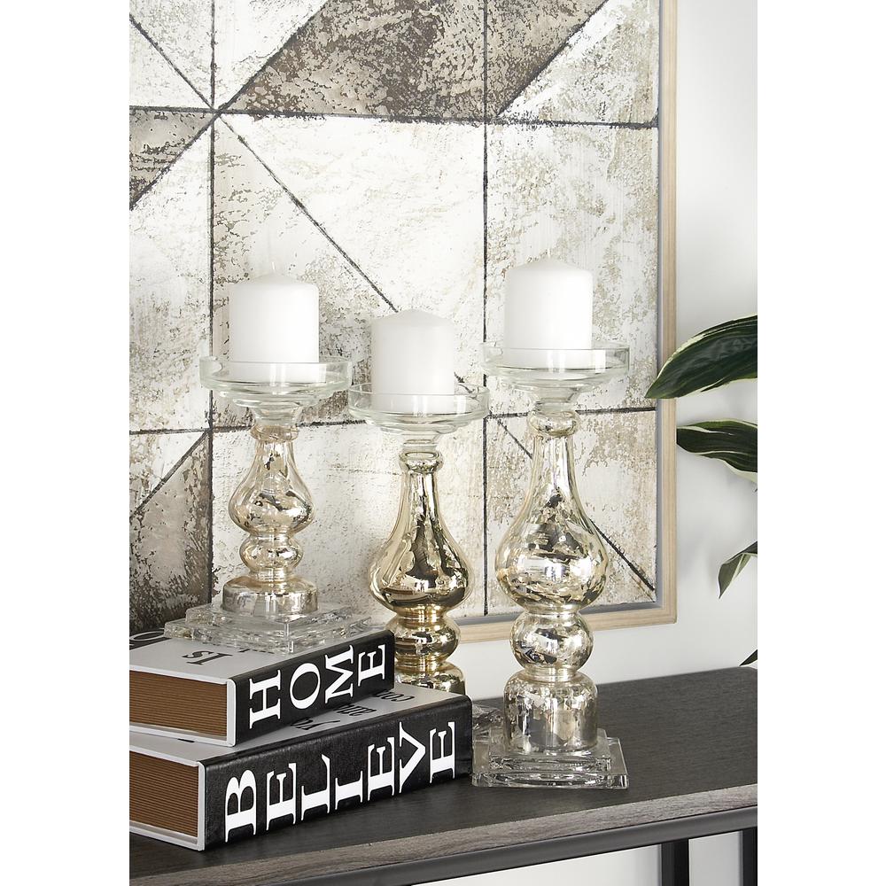 IMAX Trans Cain Distressed Wood Candle Holders (Set of 5)55445 The