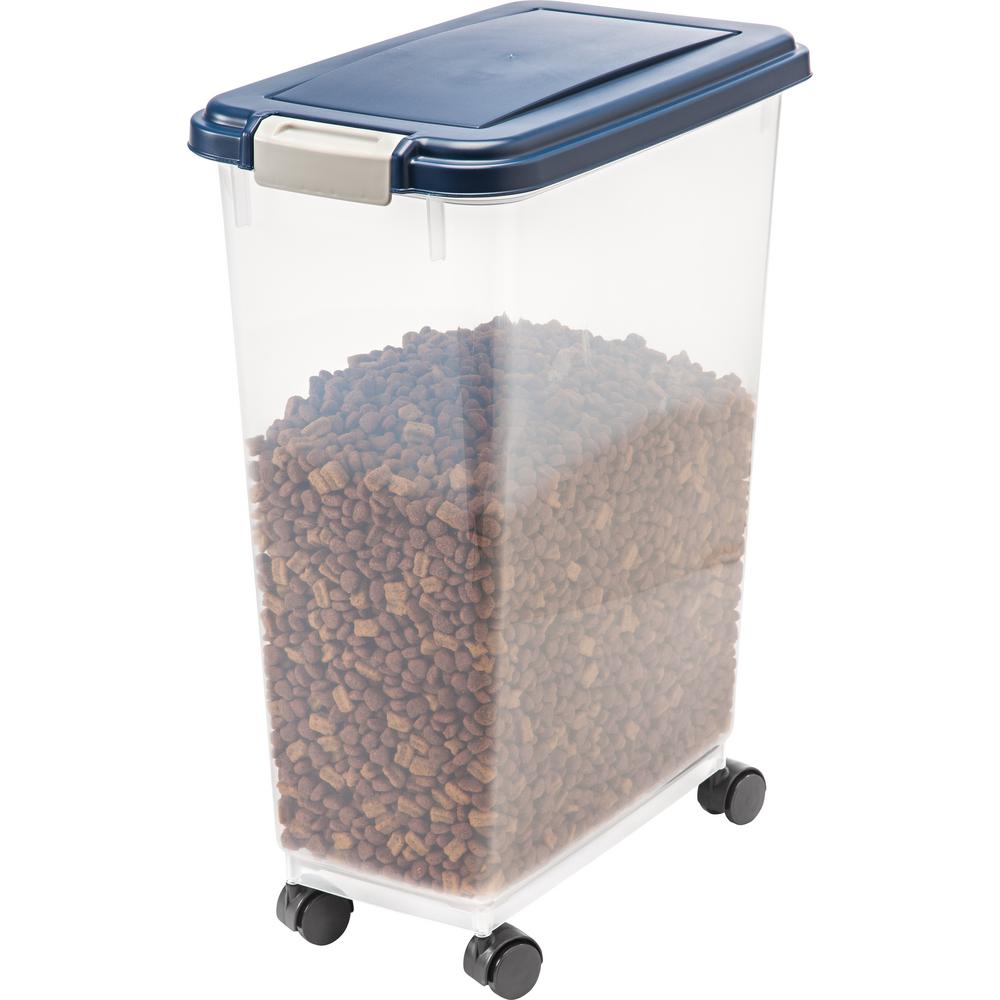 Iris 47 Qt Airtight Pet Food Storage Bin In Navy 301073 The Home Model 301073 Iris 47 Qt Airtight Pet Food Storage Bin