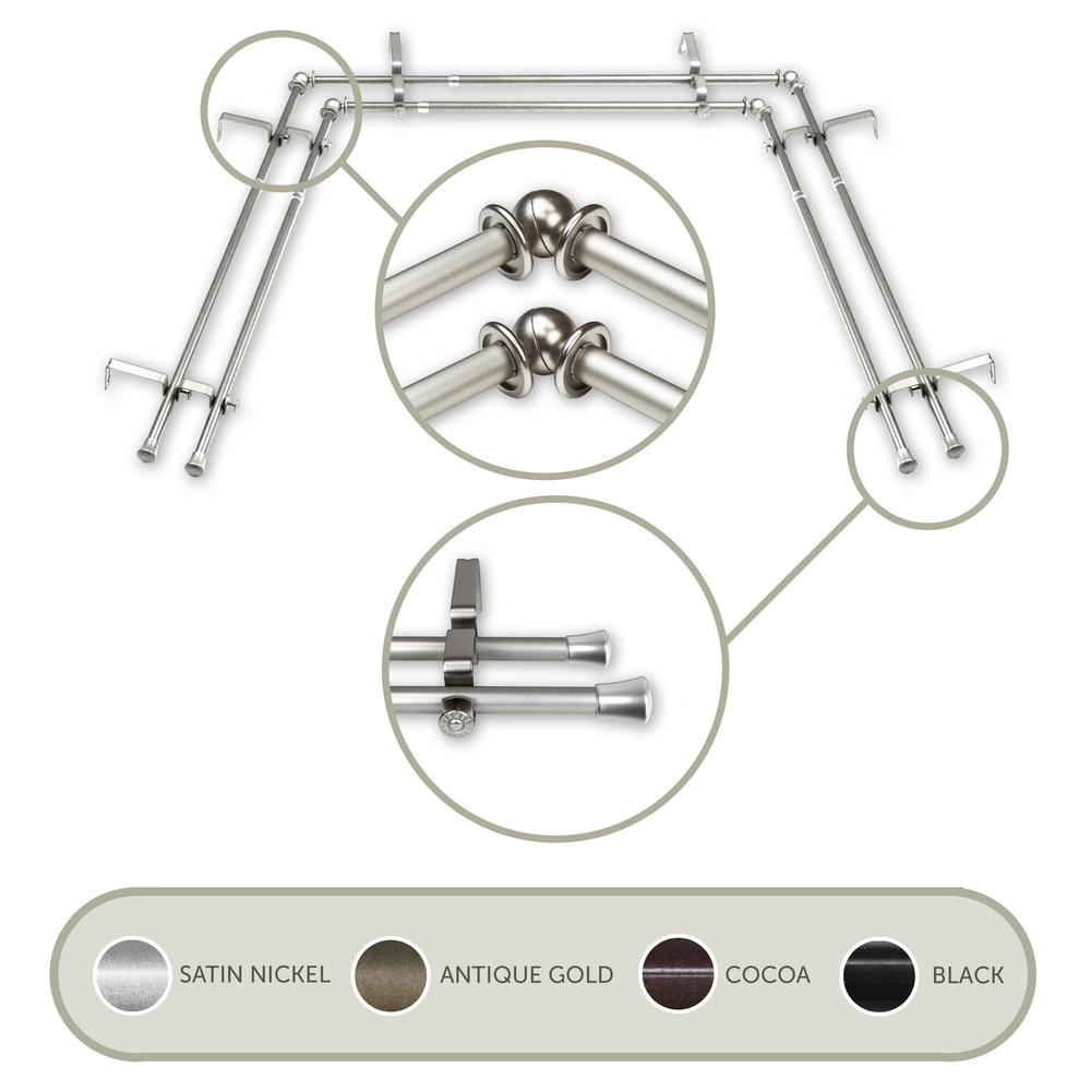 Brushed Brass Double Curtain Rods Curtain Rods The Home Depot
