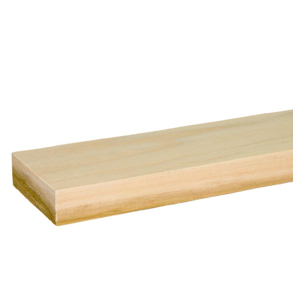Builders Choice 1 in. x 3 in. x 8 ft. S4S Poplar BoardHLPO10308X The
