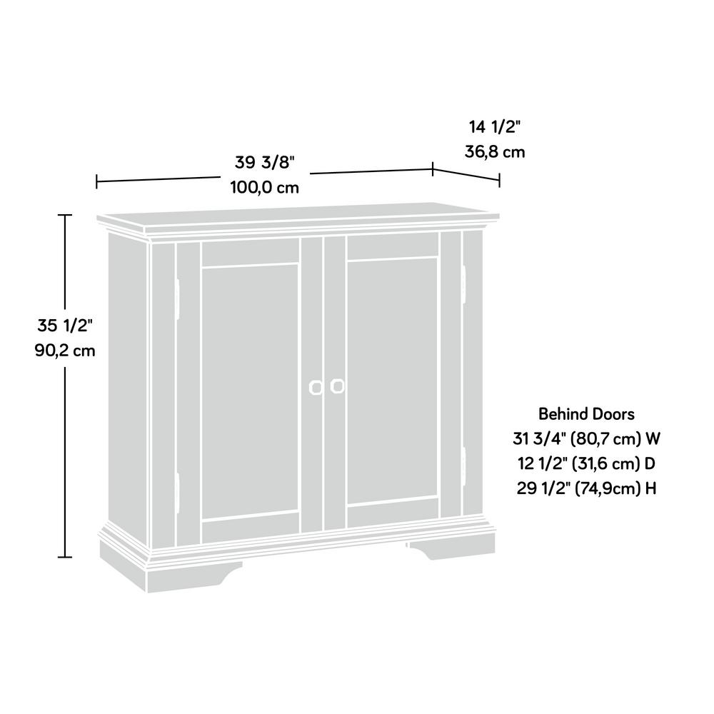 Sauder New Grange Coffee Oak Accent Storage Cabinet 419029 The