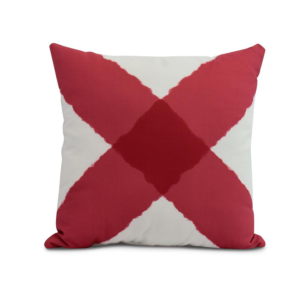 X Marks The Spot 26 In Red Decorative Nautical Throw Pillow