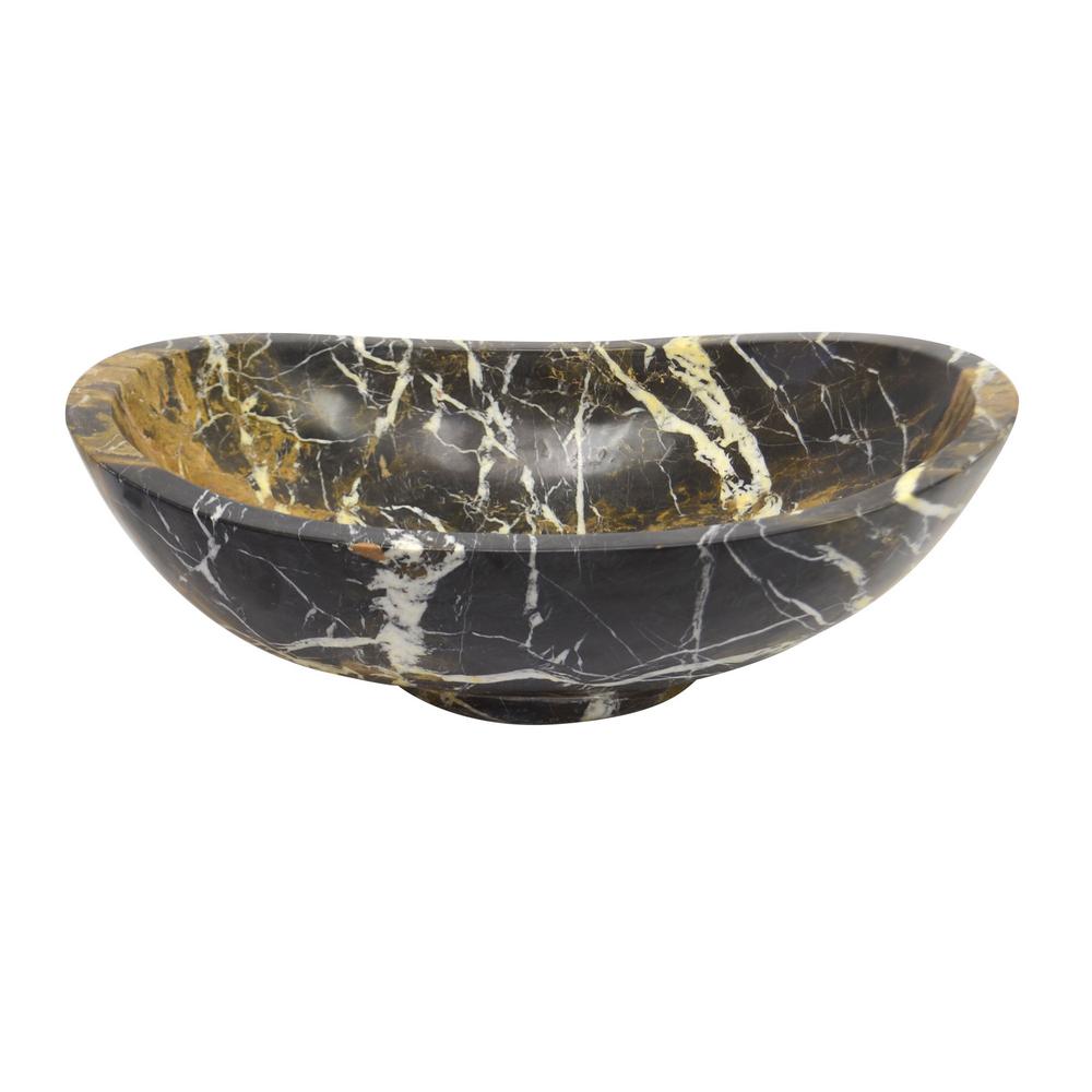 Onyx Marble Designs Oval Marble Vessel Sink in Dark BrownSNKOVKGS