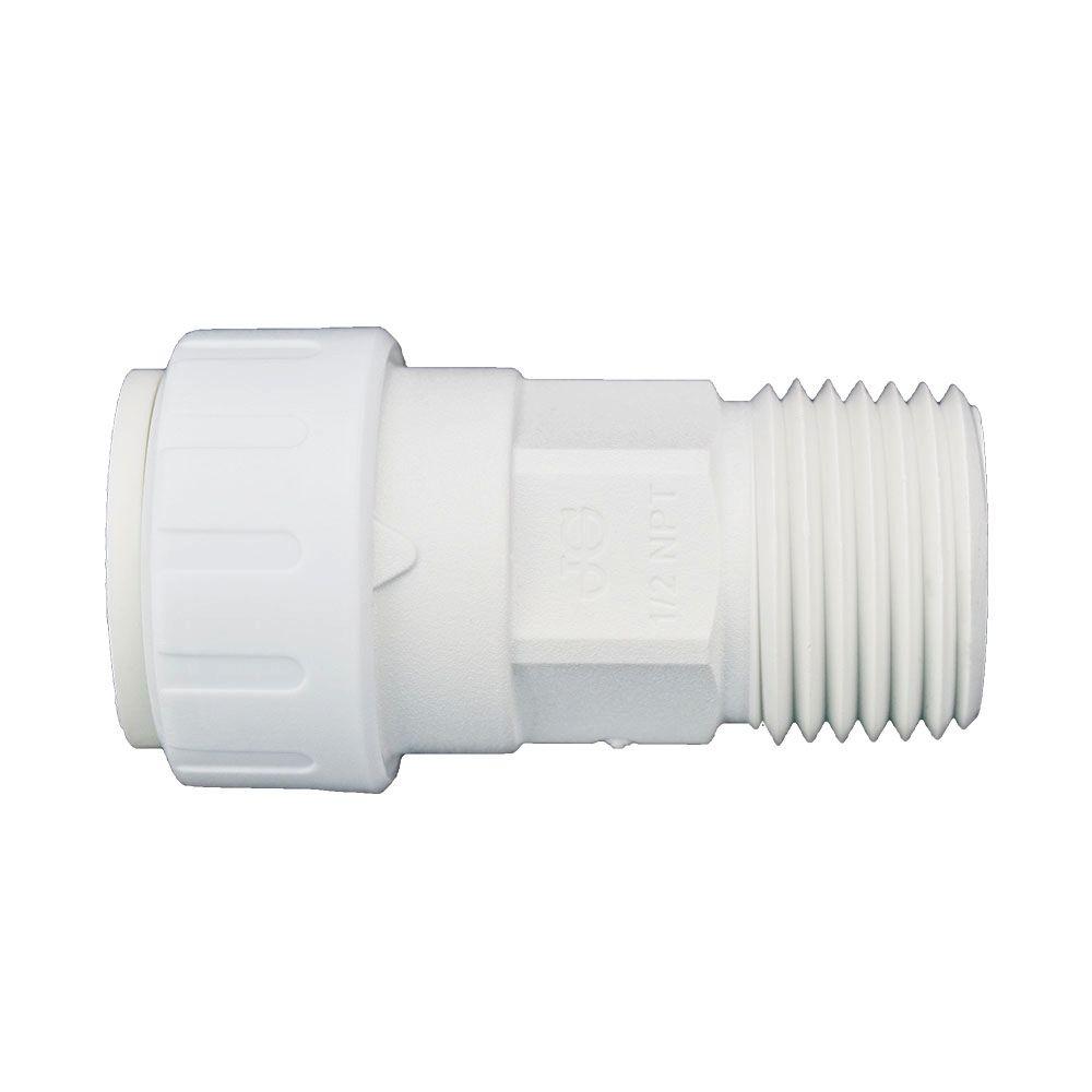 JG Speedfit 3/8 in. x 1/2 in. Plastic Push-to-Connect Male Connector ...