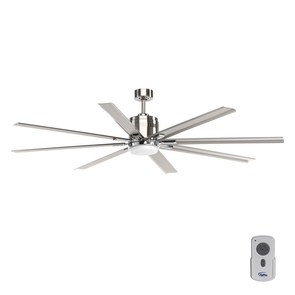 Progress Lighting Vast Collection 72 In Led Indoor Brushed Nickel Progress Lighting Vast Collection 72 In Led Indoor Brushed Nickel Ceiling Fan With Light Kit