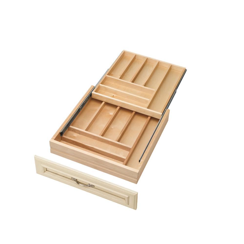 Rev A Shelf 4 25 In H X 20 5 In W X 21 In D Tiered Cutlery