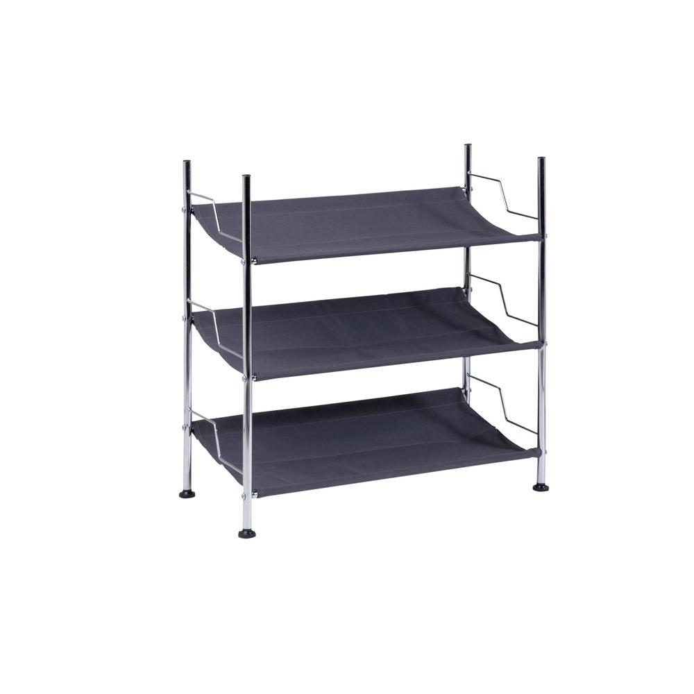 Honey-Can-Do 3-Tier Canvas Shoe Rack by Honey-Can-Do