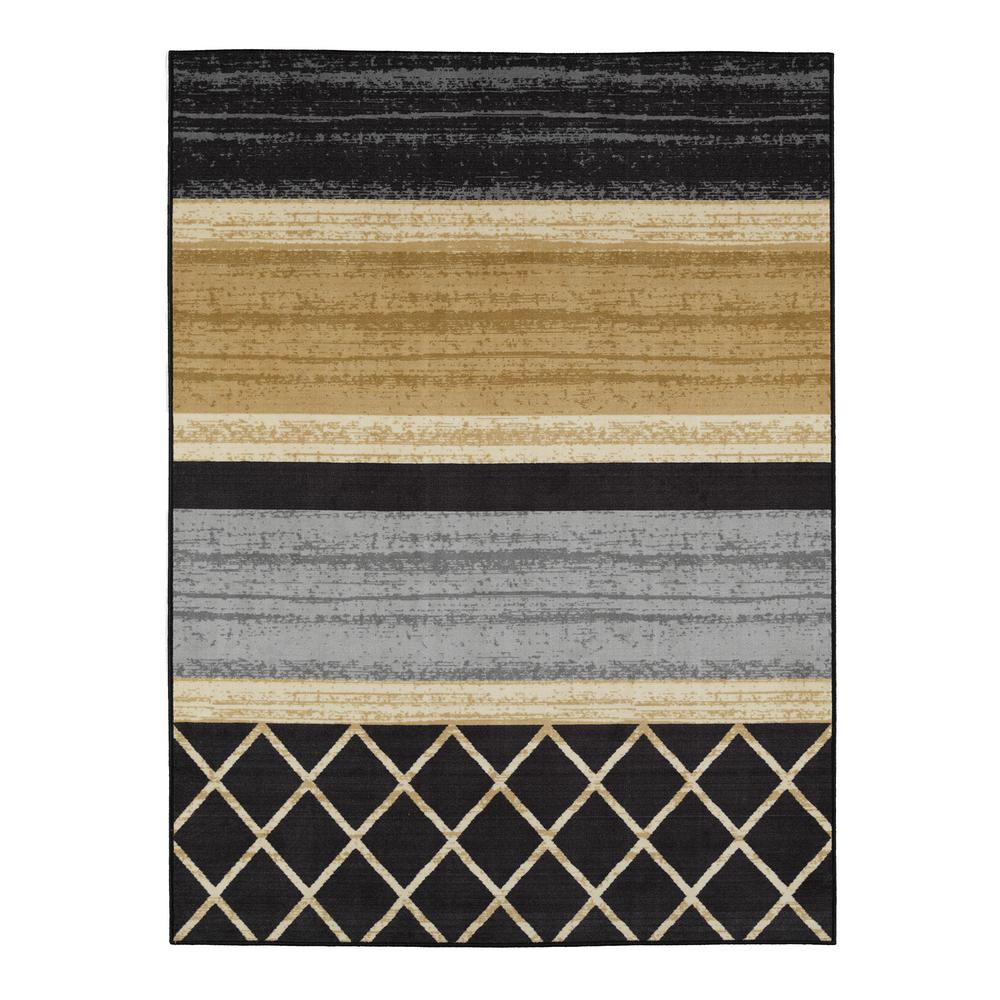 Ottomanson Studio Collection Multi Layered Design Grey 3 Ft X 5 Ottomanson Studio Collection Multi Layered Design Grey 3 Ft X 5 Non
