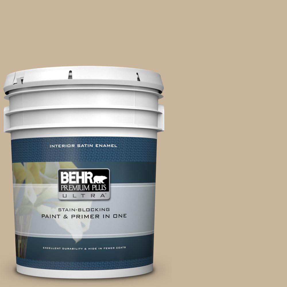 BEHR Premium Plus Ultra 5 gal. PPU407 Mushroom Bisque Satin Enamel