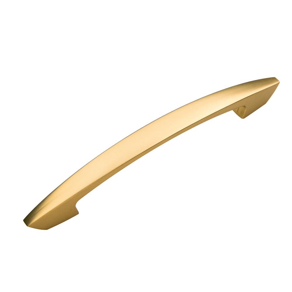 Hickory Hardware 5 in. (128 mm) Velocity Flat Ultra Brass Cabinet Pull ...