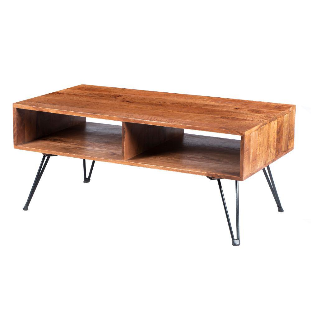 The Urban Port Brown And Black 42 In Handcrafted Mango Wood
