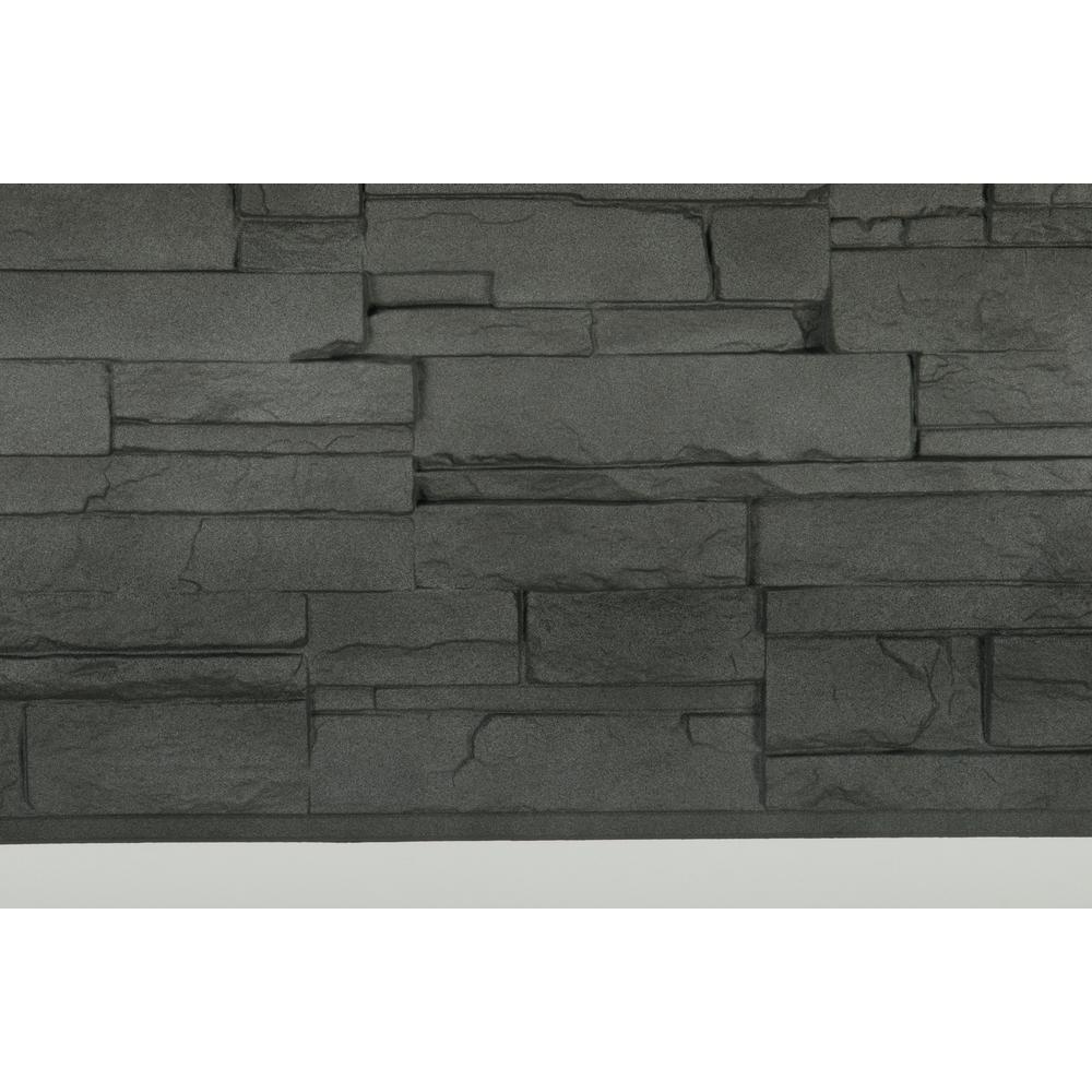 Dry Stacked Stone 41 1 2 In X 13 1 8 In Anthracite Siding 10 Pack 100545006 The Home Depot