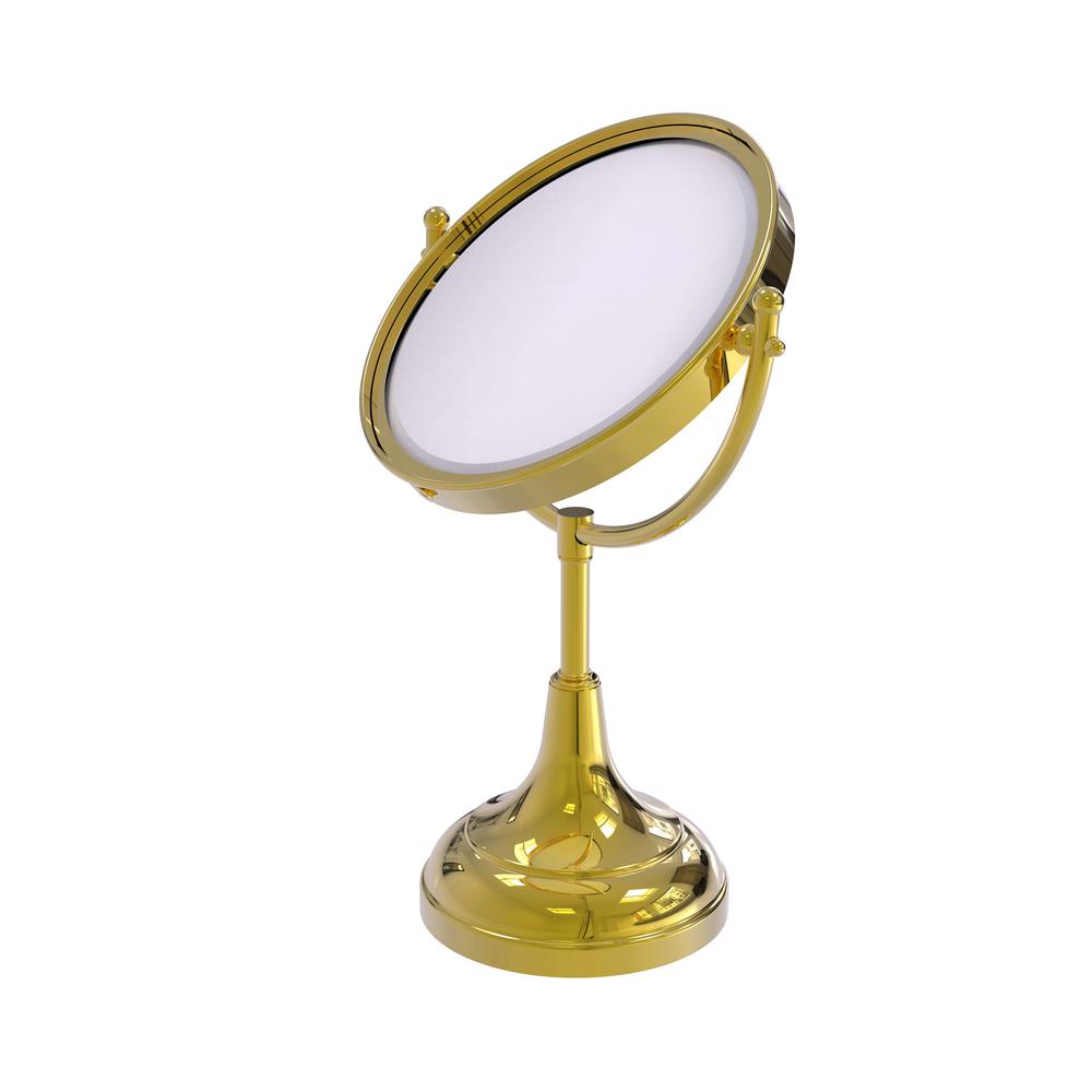 8 In Vanity Top Single Makeup Mirror 3x Magnification Polished Brass