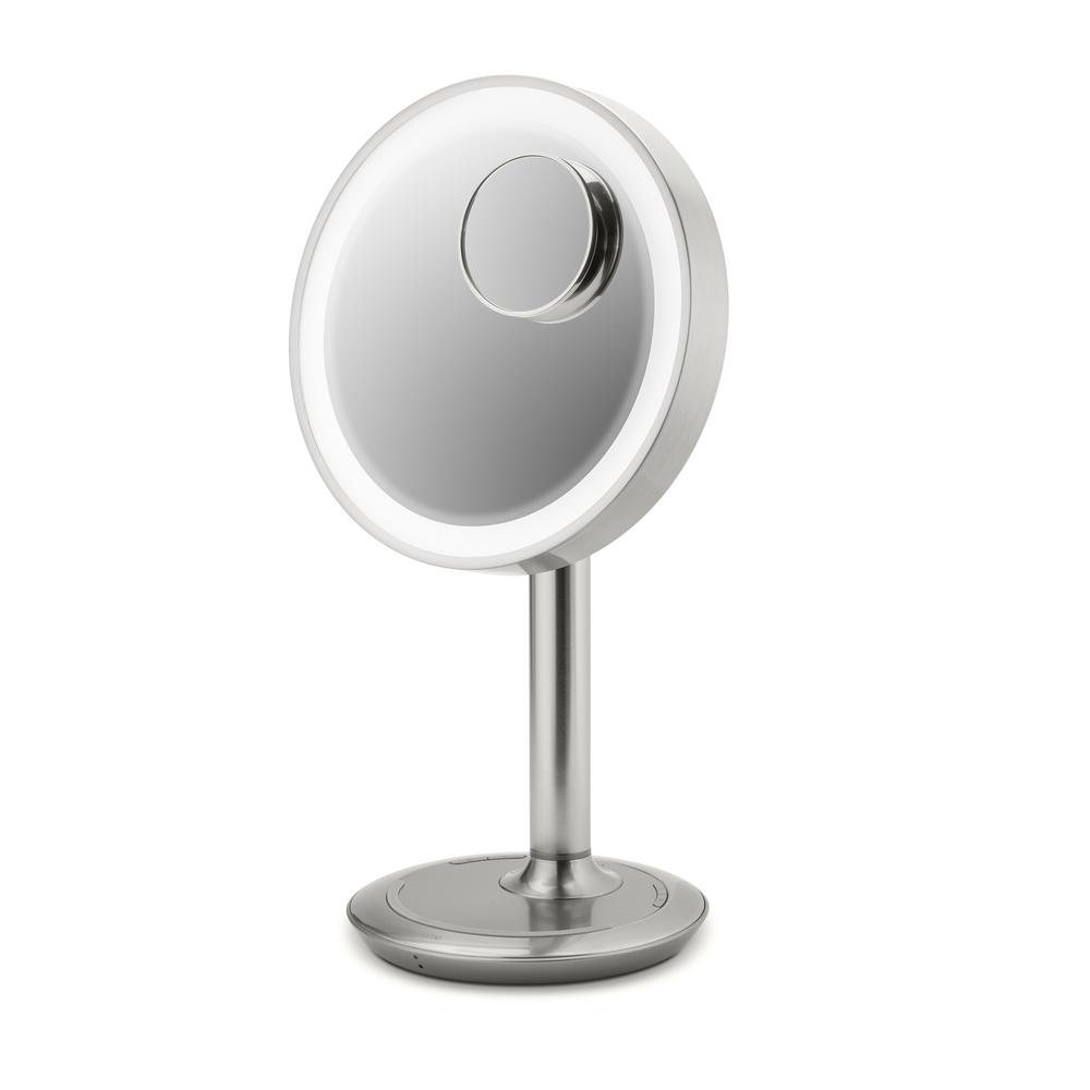 ihome portable lighted vanity mirror with bluetooth speaker