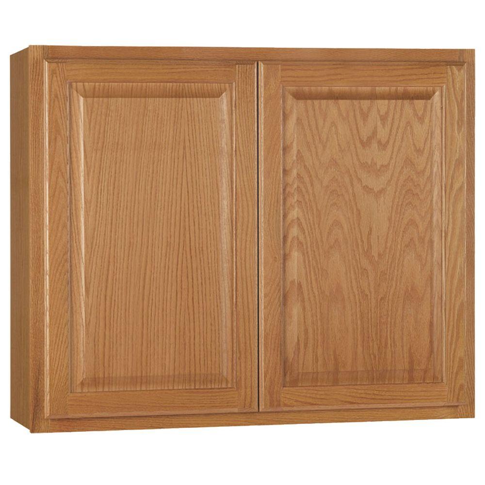 Hampton Bay 2478233 Hampton Assembled 36X30X12 In. Wall Kitchen Cabinet In Medium Oak