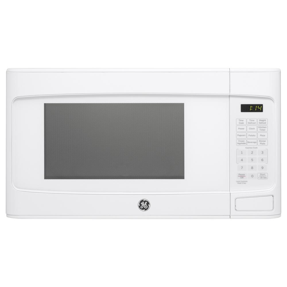 Ge 1 1 Cu Ft Countertop Microwave In White Jes1145dlww The