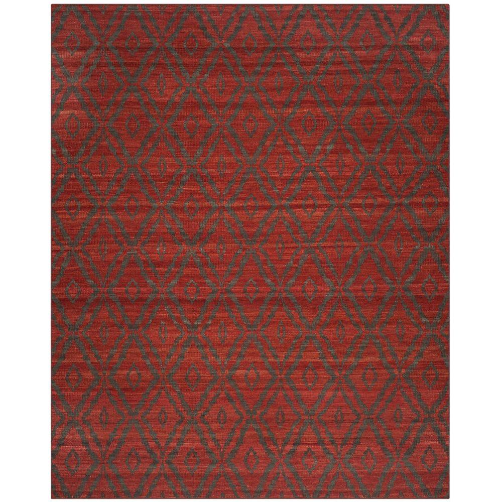 Safavieh Kilim Rust Grey 8 Ft X 10 Area Rug Klm215b The Safavieh Kilim Rust Grey 8 Ft X 10 Area Rug