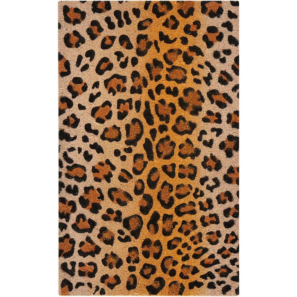 Mina Victory Rugs Flooring The Home Depot Leopard With Glitter Beige Black 2 Ft X 3 In