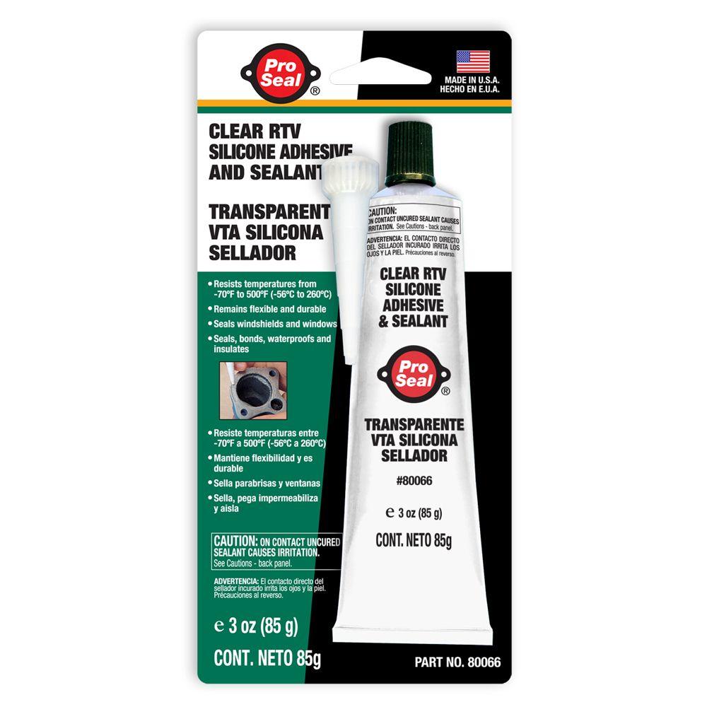 ProSeal 3 oz. Clear RTV Silicone Adhesive and Sealant (12-Pack) by ProSeal