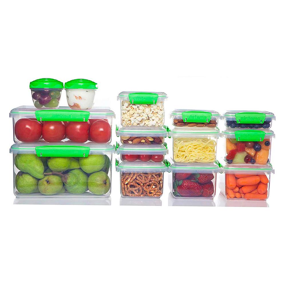 Rubbermaid Sistema Klip It Accents Collection 28 Piece Green Food