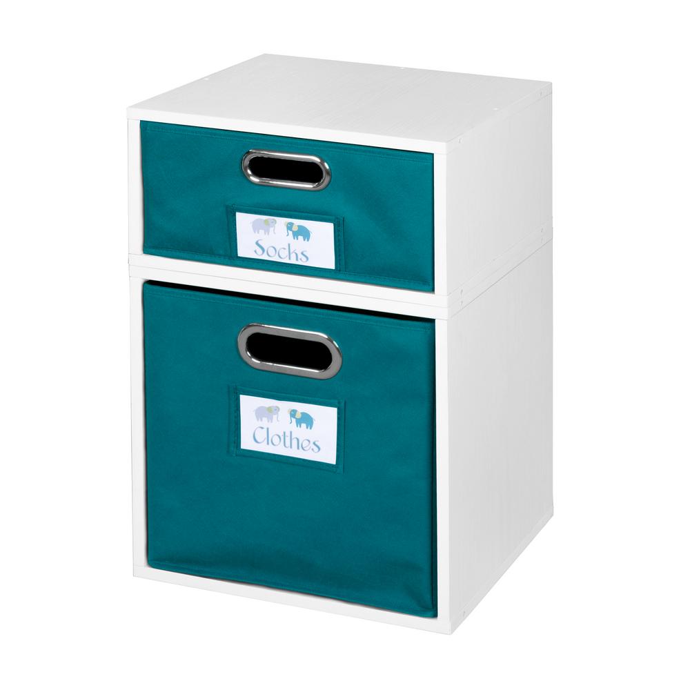 Niche Cubo 13 in. x 19.5 in. White 1 HalfCube and 1 FullCube