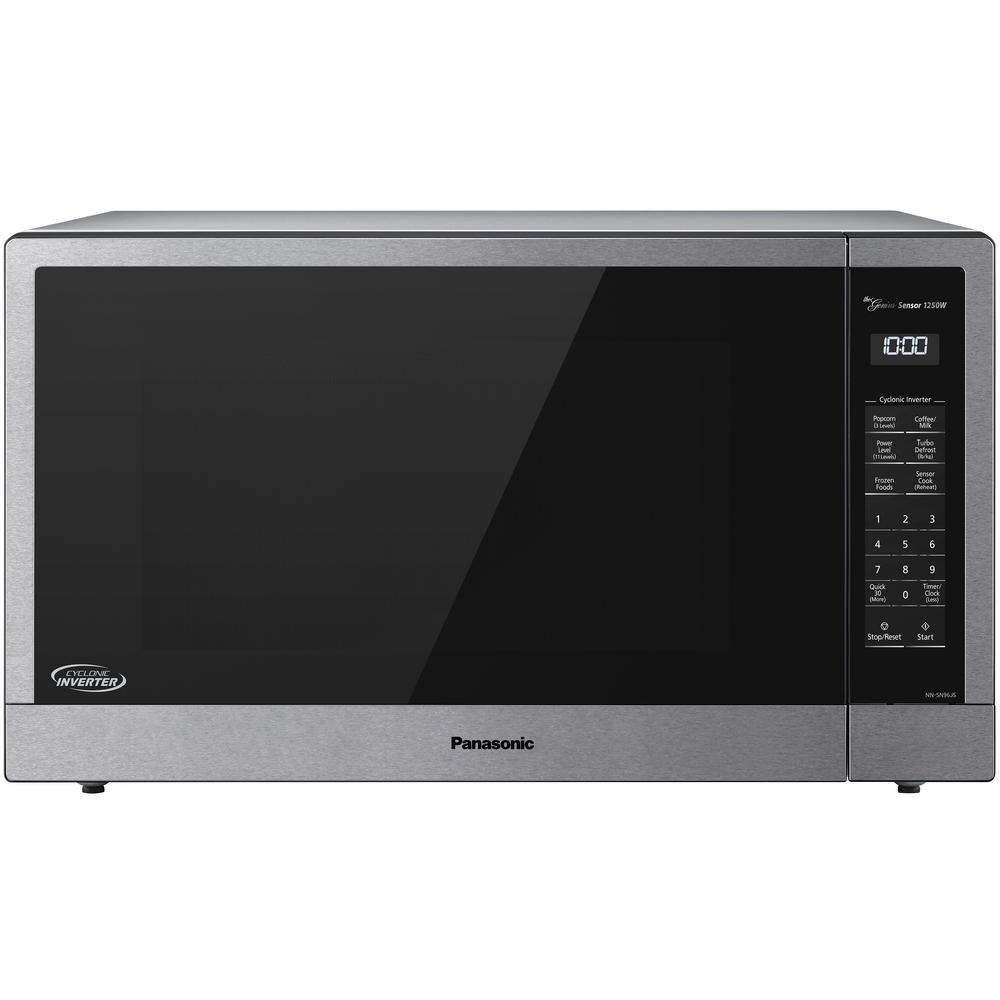 Panasonic 2.2 cu. ft. Countertop Microwave in Stainless Steel Built-in with Cyclonic Wave Inverter Technology and Sensor Cook, Silver
