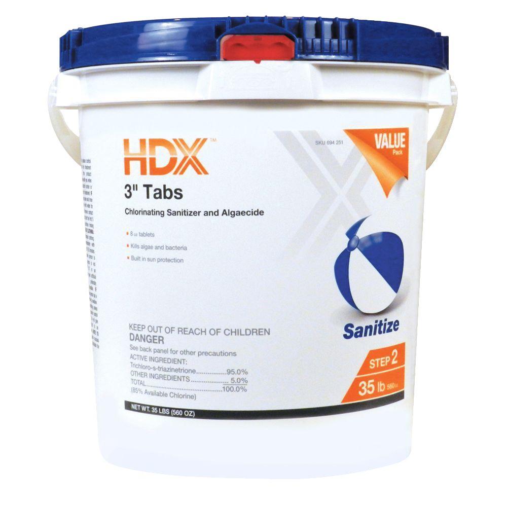 HDX 35 lb. 3 in. Chlorine Tabs26438947411 The Home Depot