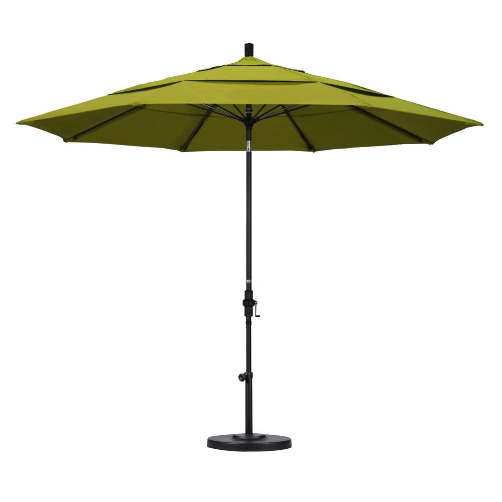 California Umbrella 11 Ft Fibergl Collar Tilt Double Vented California Umbrella 11 Ft Fibergl Collar Tilt Double Vented Patio In Ginkgo Pacifica