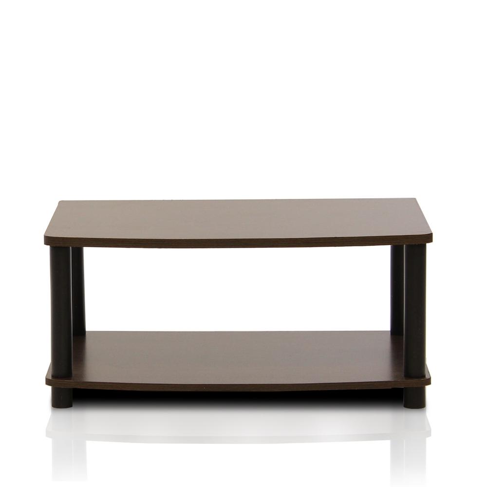 Turn-N-Tube Dark Brown Elevated TV Stand