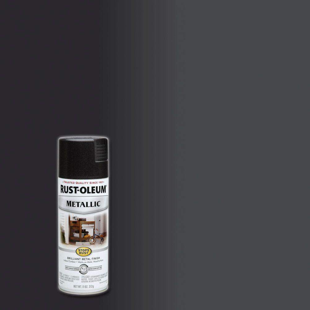 Rust Oleum Stops 11 Oz Metallic Black Night Protective Spray Rust Oleum Stops 11 Oz Metallic Black Night Protective Spray Paint