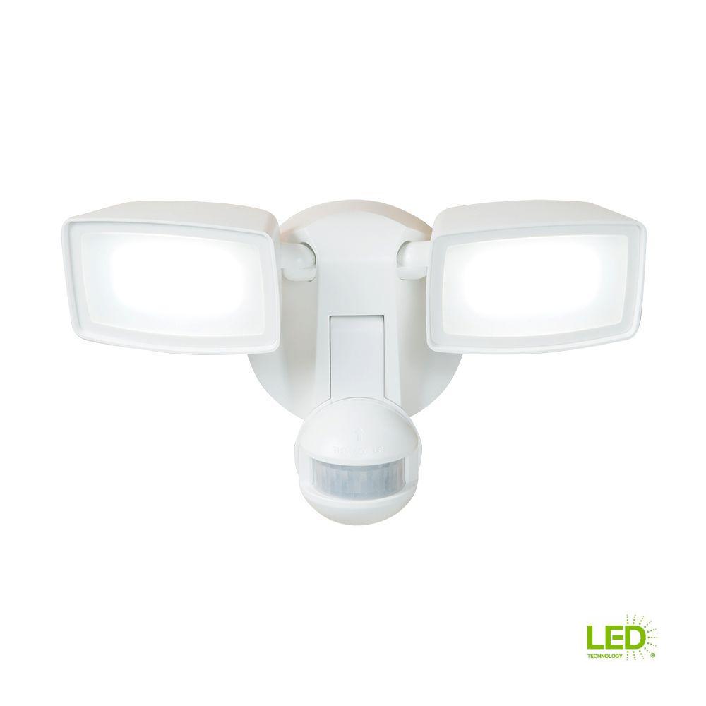 Outdoor Security Lighting The Home Depot 180 Degree White Dual Position Motion Activated Sensor Outdoor Integrated Led